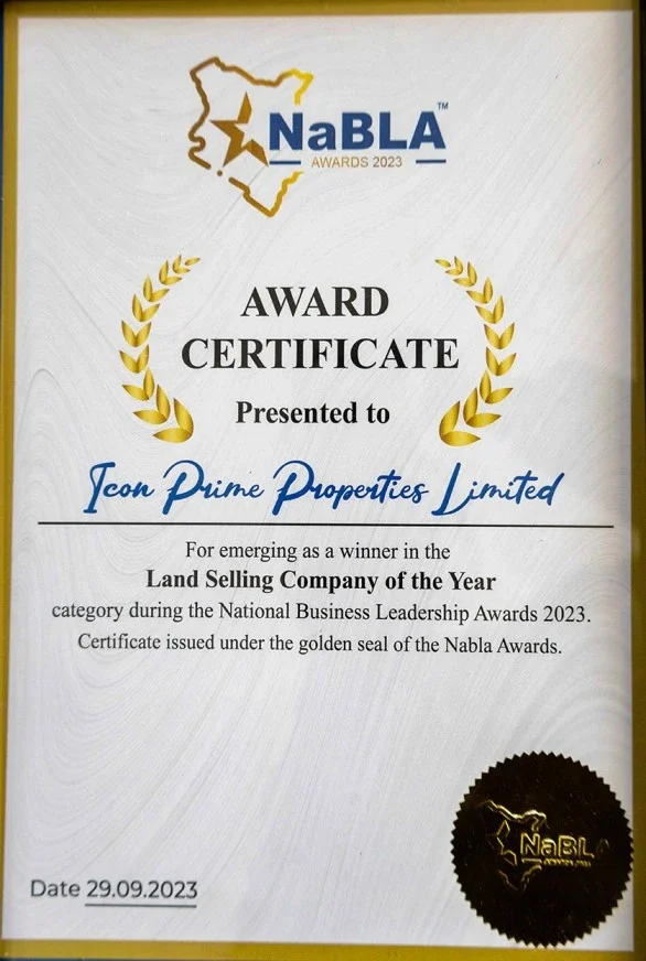Certification - Land Selling Company of the year