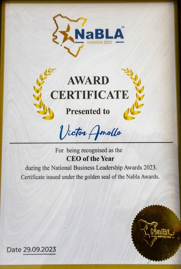 Certification - CEO of the year 2023